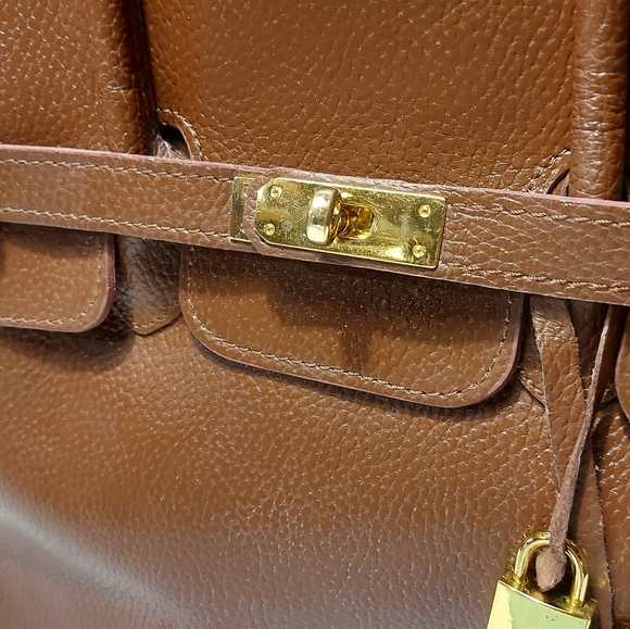 🤎 BORSE IN PELLE LOCK AND KEY SATCHEL - Picture 4 of 7